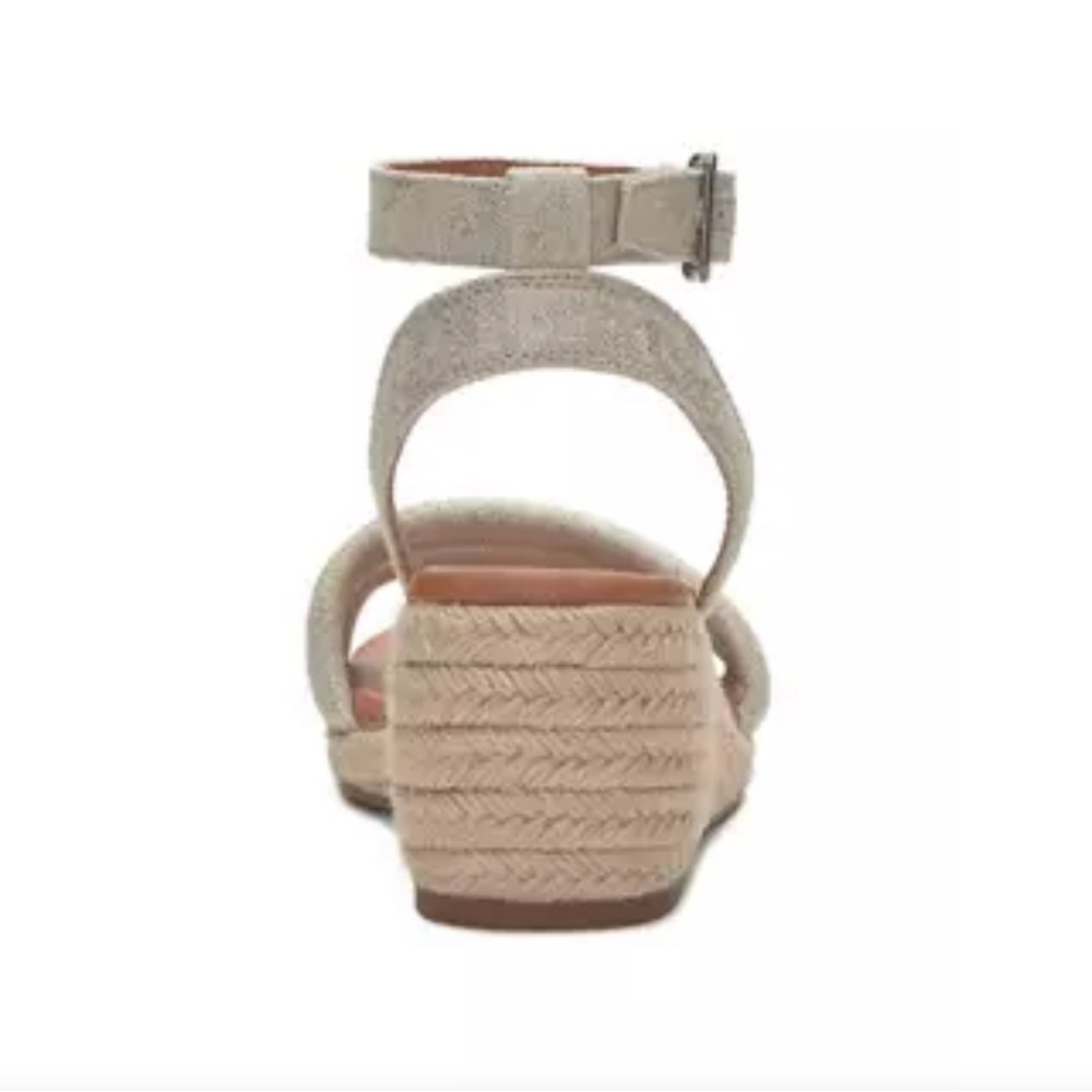 Lucky Brand Nasli Natural Linen Wedge Sandals Size 8.5 
Espadrille - Picture 4 of 5